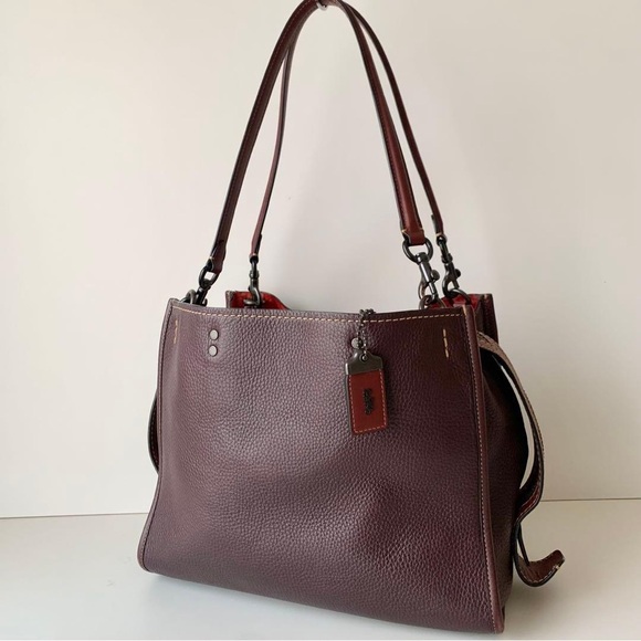 Coach Rogue 30 Burgundy - Picture 4 of 16